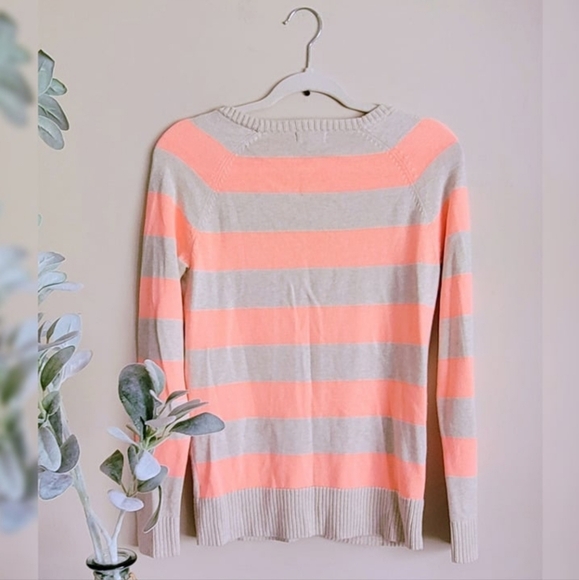 Old Navy Peach Stripe Button-Up Cardigan (XL) - Picture 3 of 3
